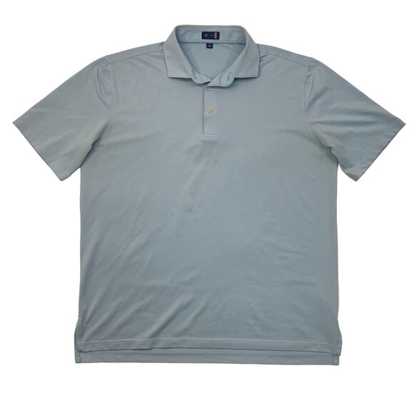Stitch Polo Shirt Mens XL Extra Large Spa Blue Short Sleeve Stretch Performance - Picture 1 of 16